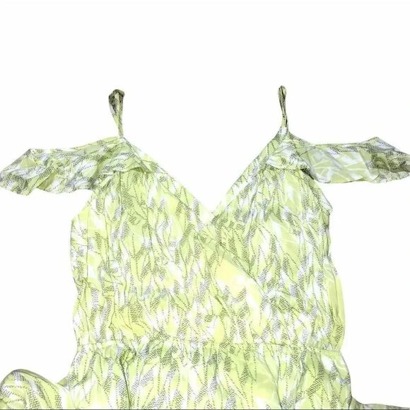 BCBGeneration Lime Ruffle Off the Shoulder Dress - Picture 4 of 9